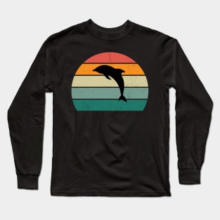 Dolphin Love Animal Retro Long Sleeve T-Shirt